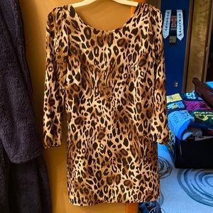 2 Hearts leopard print shift dress